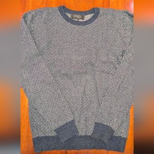 Gianetti Mens Gray and Navy Patterned Sweater